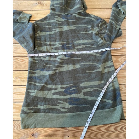 NEW Alternative Earth Kansas Jayhawks Camo Hoodie Size XL Green Full Zip - Picture 8 of 9